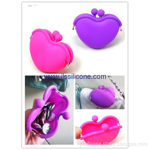 Heart Shaped Silicone Coin Wallet Purse